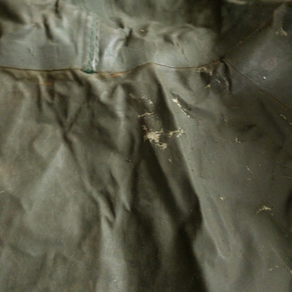 LL Bean Vintage Military issue Rain Jacket Anorak Olive Green Hooded Fragile - Picture 12 of 16